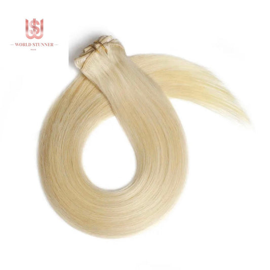 88 BLONDE - SUPER THICK 22” 7 PIECE STRAIGHT CLIPS IN HAIR EXTENSIONS
