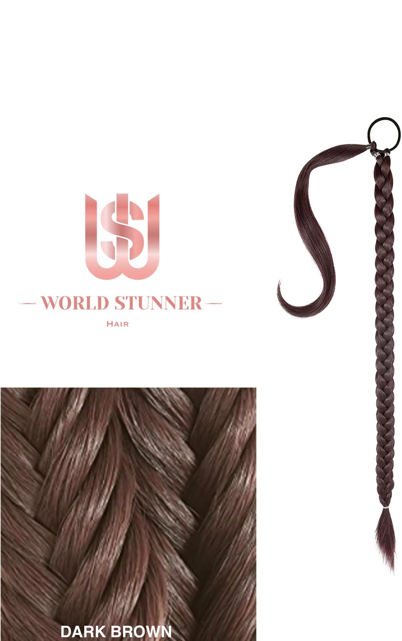 Dark brown-Extra 34” Braid