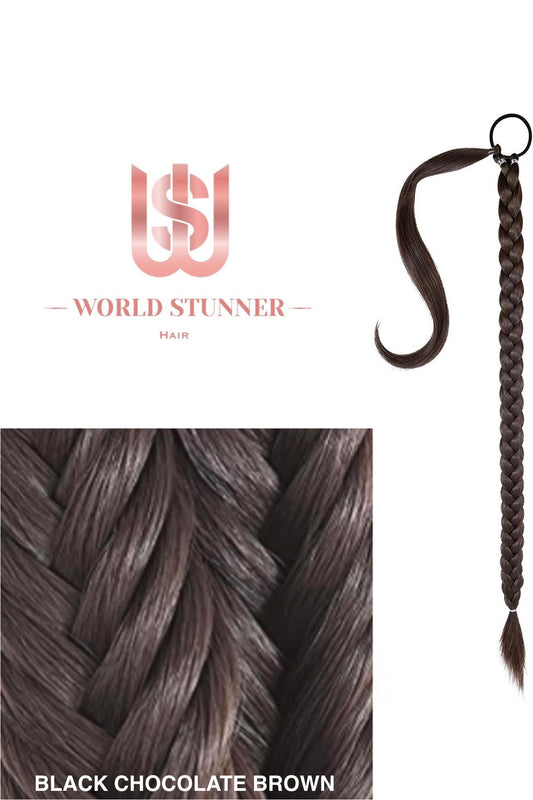 Black chocolate brown-Extra 34” Braid
