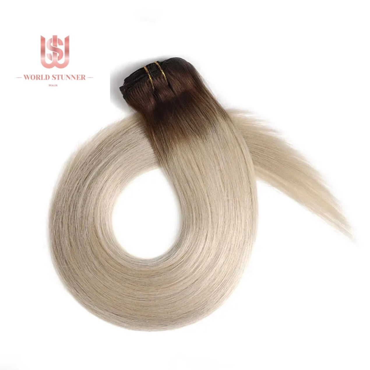 6T60A - SUPER THICK 22” 7 PIECE STRAIGHT CLIPS IN HAIR EXTENSIONS