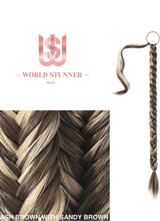 Ash Brown with sandy brown-Extra 34” Braid